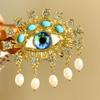 [HF]New 1Pc Luxury Rhinestone Devil Eyes Brooches For Women Character Pins Casual Party Accessories New Gifts Friends Decoration