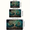 VIKAMA Tree Of Life Print Entrance Mat Living Room Bedroom Decorative Rug Machine Washable Home Furnishings