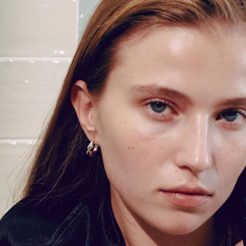 YUSOWA DUNE HOOP EARRING (2COLOR)