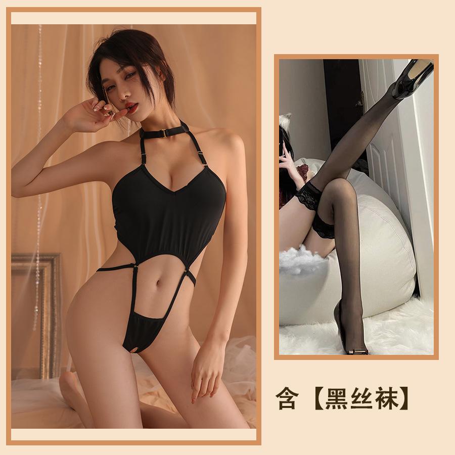 Sex Underwear Deep V Neck Open Onesie Free of Temptation Role Play Hot Uniform Hollow Suit