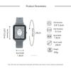 Minimalist Ladies Sports Brand Watches Fashion Square Figures Women Quartz Watch Grey silicone tape Matching Dress Wristwatches