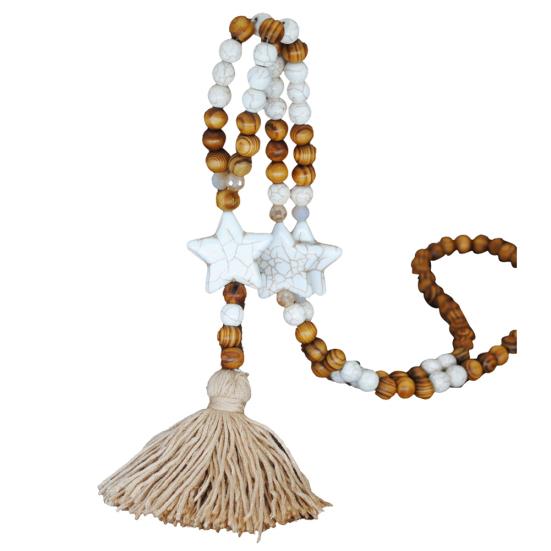 Богемия Женщины Бусины Ручной Работы Кисточки Кулон Цепи Свитер Длинное Ожерелье Ювелирные Изделия