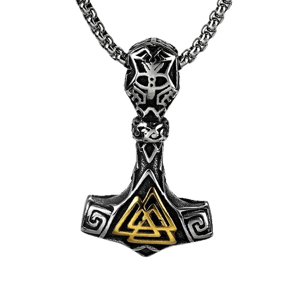 Nordic Viking Retro Punk Triangle Anchor Pendant Accessory