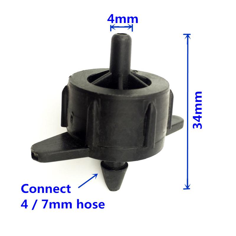 50 Pcs Adjustable Flow Pressure Compensating Dripper Emitter Shunt 2L/8L Shunt Irrigation Dripper Garden Drip System Fixed Flow