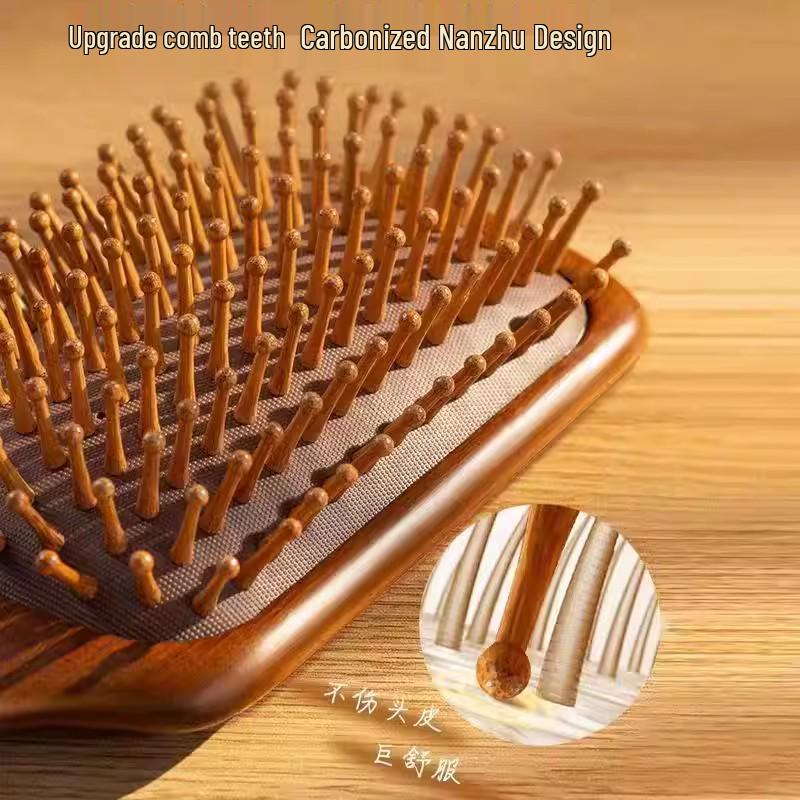 Pettine da Massaggio in Sandalo per Donne: Strumento Meridiani del Cuoio Capelluto e Lisciatura dei Capelli