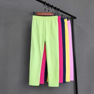 Sweet Candy Colors Leggings Girls Spring Autumn Soft Elastic Slim Long Pant