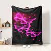 Pink Butterflies Flannel Blanket Throw Blanket Soft Warm Sofa Bed Camping Car home Decor Unique Christmas Gift C9301950