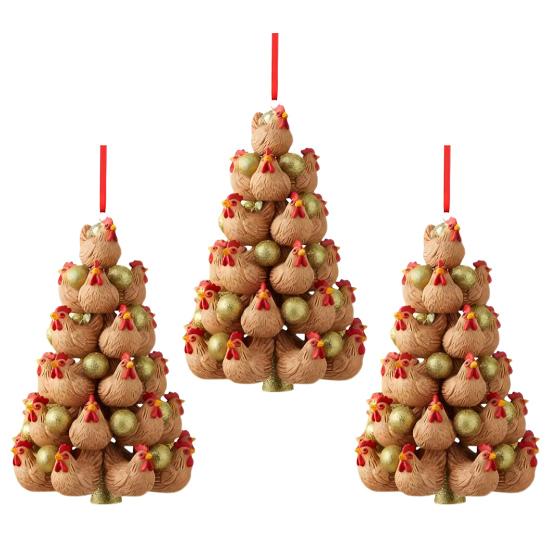 Stacking Animal Pendant Animal Christmas Tree Pendant 2D Acrylic Hanging Decoration for Xmas Tree Backpack Keychain Car
