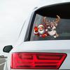 Car Window Decals Christmas Laptop Decoration Decals Santa Claus Elk Car Rear Window Sticker Decorative Vehicle Decal For Wall