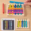Wooden-Rainbow Stick Puzzle Toy For Kids Logic Thinking Training Board Game