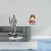 Vintage Knight And Mother Resin Statue Sculpture Creative Tabletop Ornament for Entryway Bookshelf