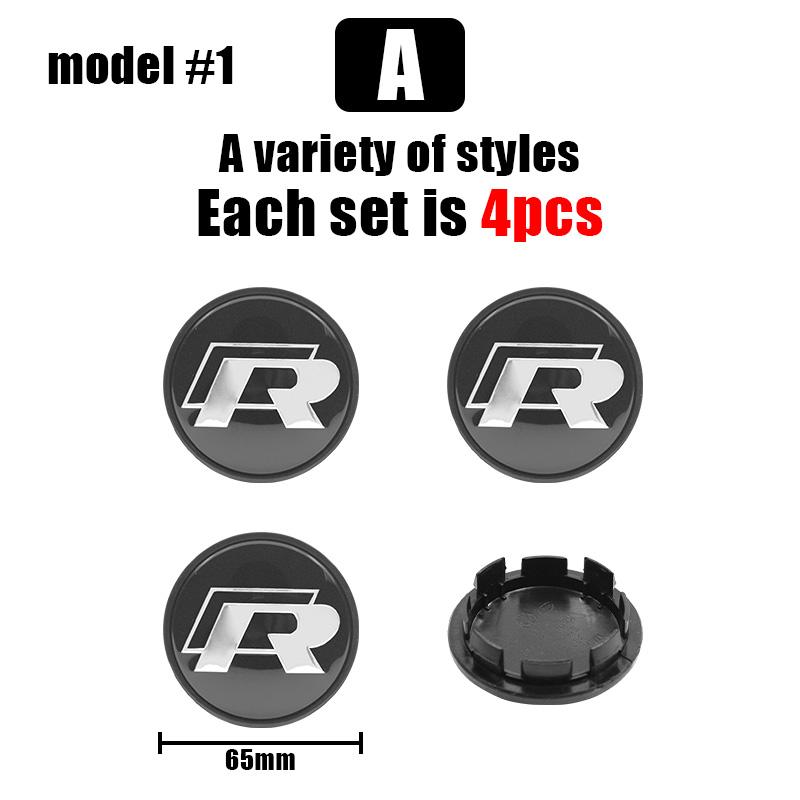 Pro VOLKSWAGEN 4ks 55mm 65mm Středové pokličky kol automobilu Kryty nábojů Pokličky kol Příslušenství Pro Volkswagen VW GTI Golf Jetta Polo Beetle CC