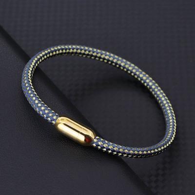 Drachenschuppenmuster Geflochtenes Handseil Edelstahl Magnetverschluss Handgefertigtes Stoffseil Herrenarmband Glück Handgelenkschutz Geschenk