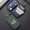 DKHN5 Car Key Cover Case Emblem Zipper Styling Wallet Leather Car Sticker For BMW X1 X2 X3 X5 X4 X6 X7 G30 G20 G32 G11 G12 F40 F30 F20