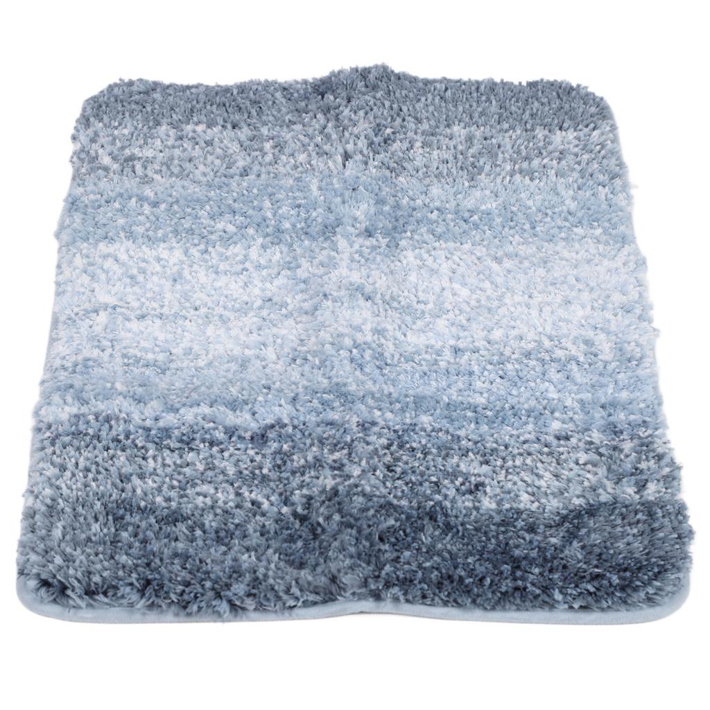 Bathroom Rugs Gradient Color Anti Slip Absorbent Polyester   Bath Floor Mat for Home Entrance Restrooms