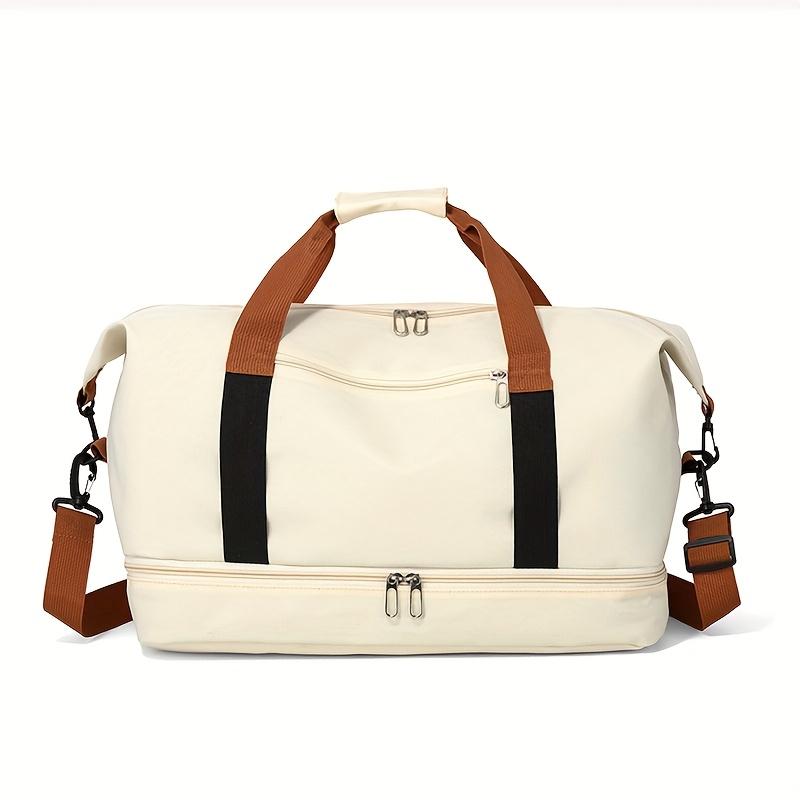 Large Capacity Versatile Travel Bag with Shoe Compartment - Durable Oxford Fabric, Portable Sports Gym Storage Bag, Weekender Overnight Bag