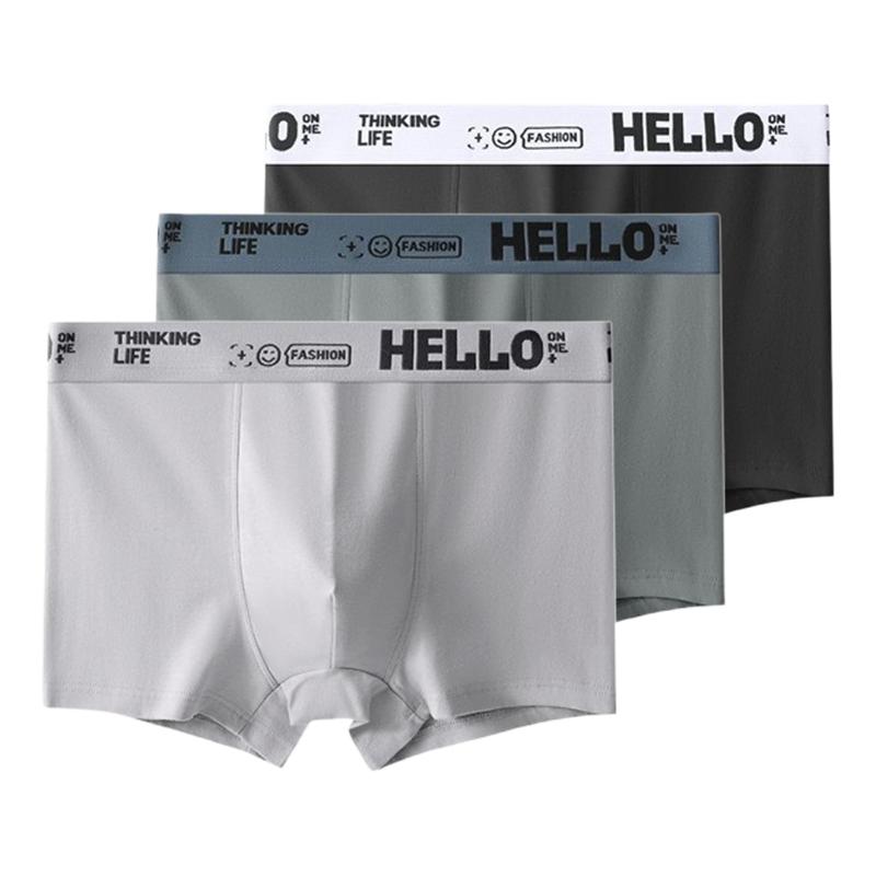 

3 шт. мужского хлопкового нижнего белья, удобные боксеры-брифы, подростковое мужское нижнее белье, дышащие антибактериальные боксеры-брифы XXL