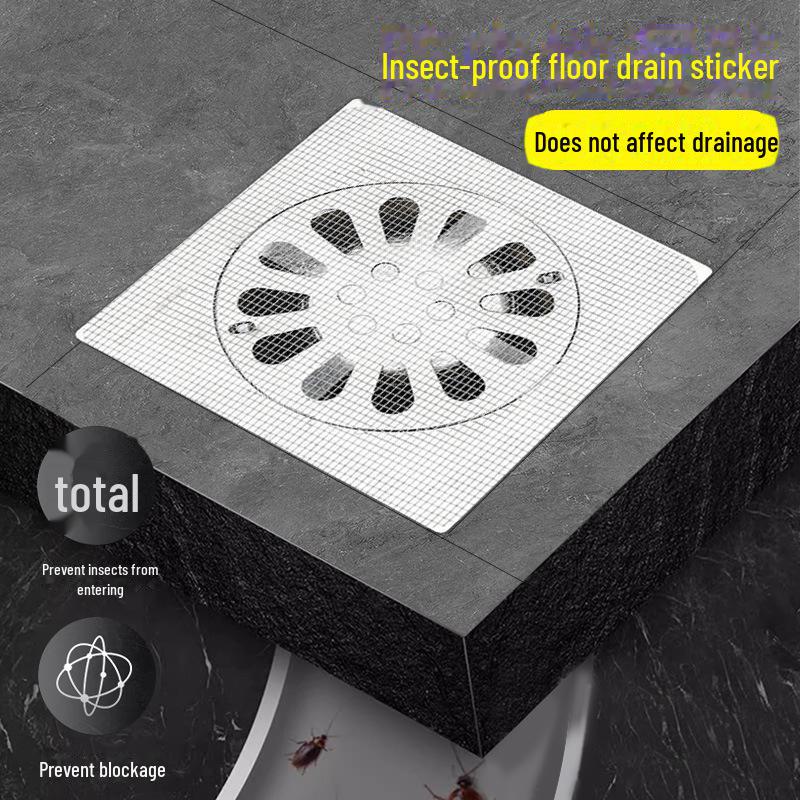 Jednorázové samolepky na podlahové odtoky: Proti ucpávání vlasových a hmyzích filtrů do kuchyně a koupelny