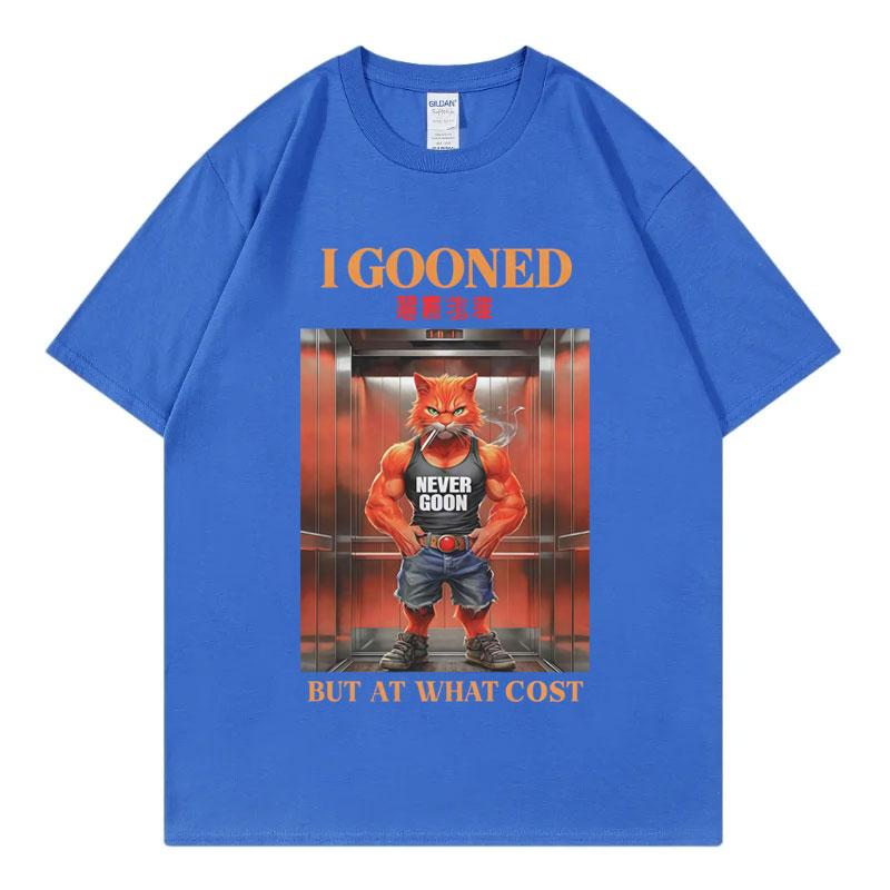 I Gooned But At What Cost Funny Tshirt Japanese Goon Meme Graphic T Shirts Mens Womens Casual Fashion Short Sleeve Tshirts