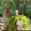 Hot Resin Flower Pot Ornament with European and American Style Face Covering Flower Pot Pastoral Flower Pot Decoration Ornament