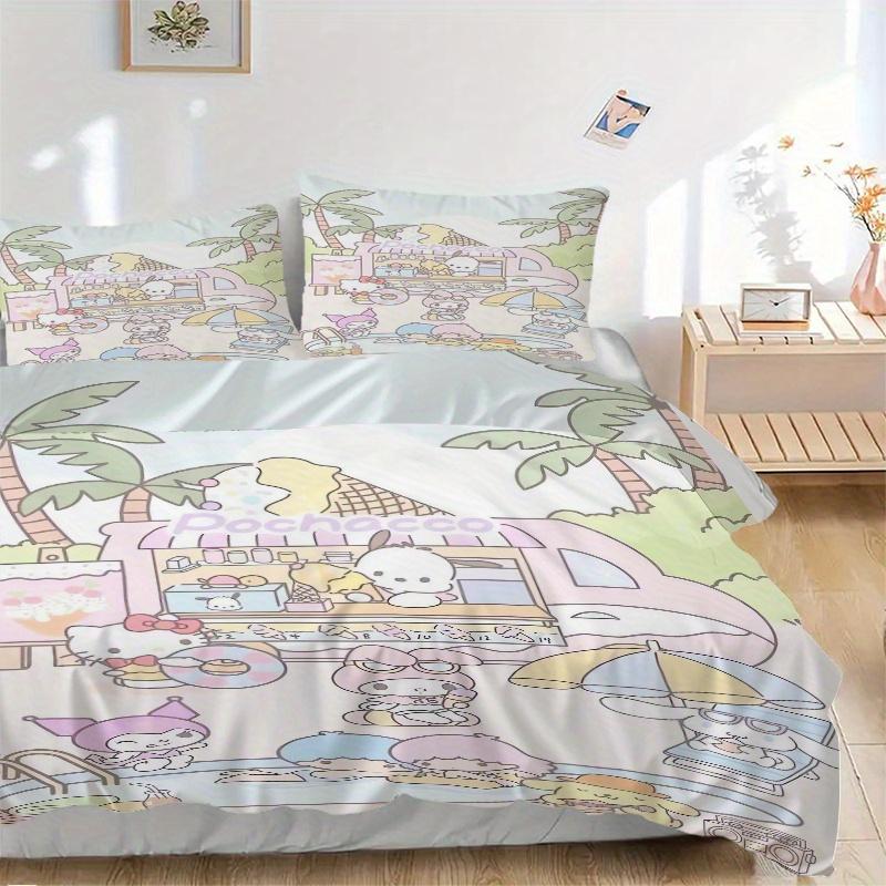 

3 шт. Комплект постельного белья POCHACCO S DRINKS SHOP VACATION - Мягкий и удобный Декор для спальни, гостевой комнаты и общежития Комплект постельного белья 135x200cm