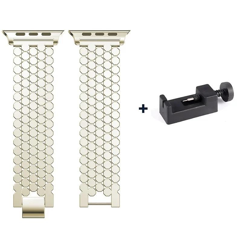 Stainless Steel Bands For Apple Watch Series 9 8 7 6 SE 5 4 3 Ultra2 1 Band49 38 42 40 44 41 45mm Bracelet Loop For Iwatch Wrist