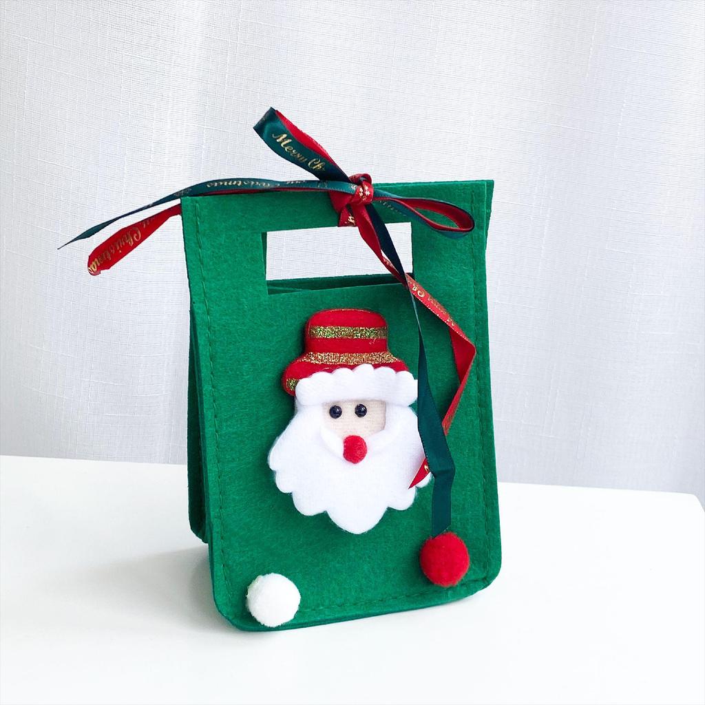 Felt Christmas Tree Candy Gift Bag - Holiday Handbag for Gifts & Wedding Candies