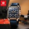 OLEVS Brand Men's Watch Quartz Watch Multi Functional Waterproof Sports Square Watch 9919