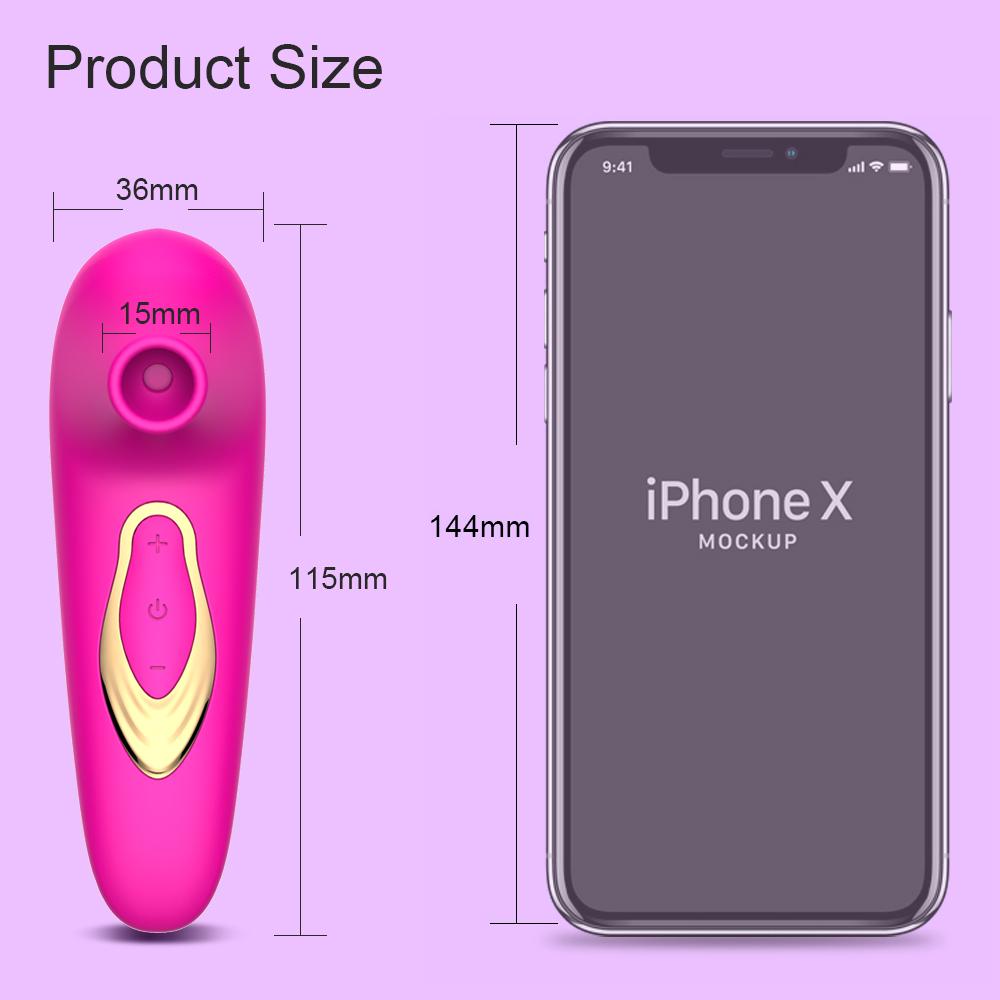 דגדגן מוצץ ויברטור לנשים דגדגן דגדגן פטמה מעורר ואקום ויברטור צעצועי מין למבוגרים נקבה 18