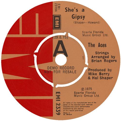 

7inch Record ACES - She s A Gipsy EMI2339PROMO EMI 1975 UK Reggae, Ska & Dub Used