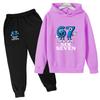 Six Seven Funny Number Print Kids Spring Autumn Casual 2pcs Hoodie+Pants Tracksuits 2-13 Years Boys Girls Daily Outfits Clothes