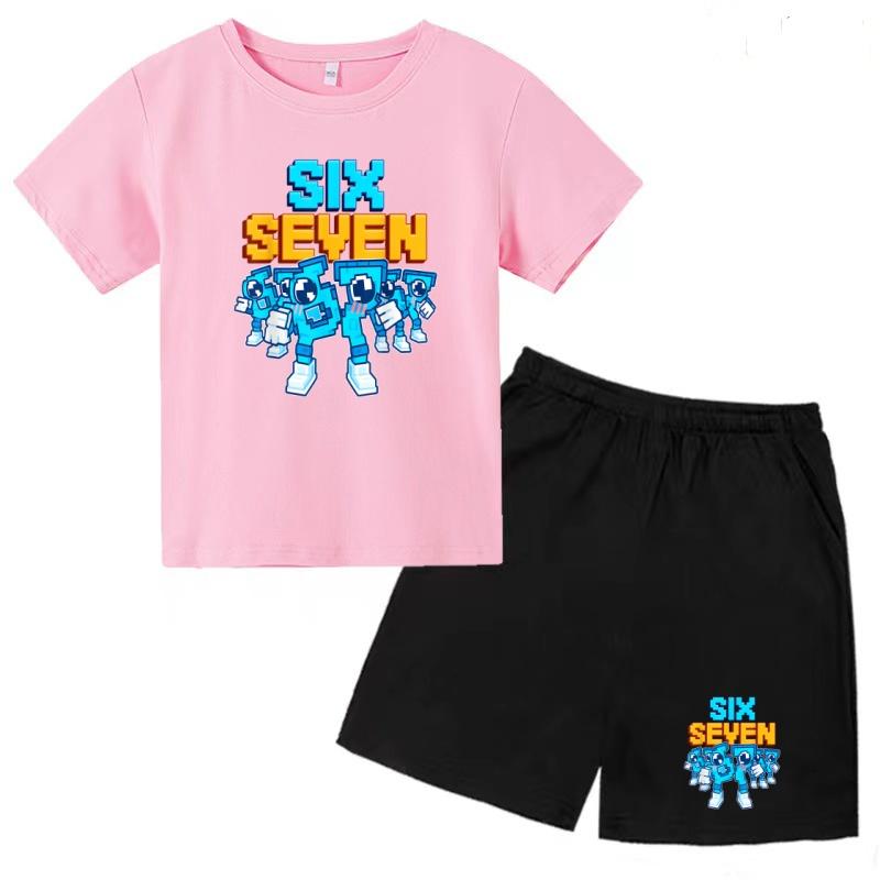 Printed Children's Cool Summer T-shirt Clothing Cartoon Short Sleeve Shorts Boys Girls Sports Casual Set