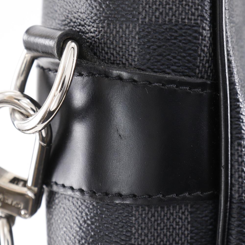 Louis Vuitton Tadao Handbag N51192 2WAYShoulder Tote Bag Black Damier Grafitto Canvas Mens Used