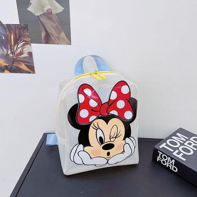 Cartoon Donald Duck Minie Backpack Trendy Transparent Jelly PVC Outdoor Small Backpack Adult Children s Beach Backpack
