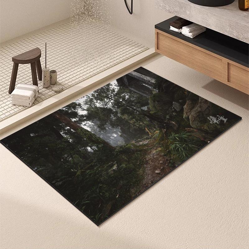 Washable Wear-resistant Diatom Mud Floor Mats Bathroom Anti-slip Mats