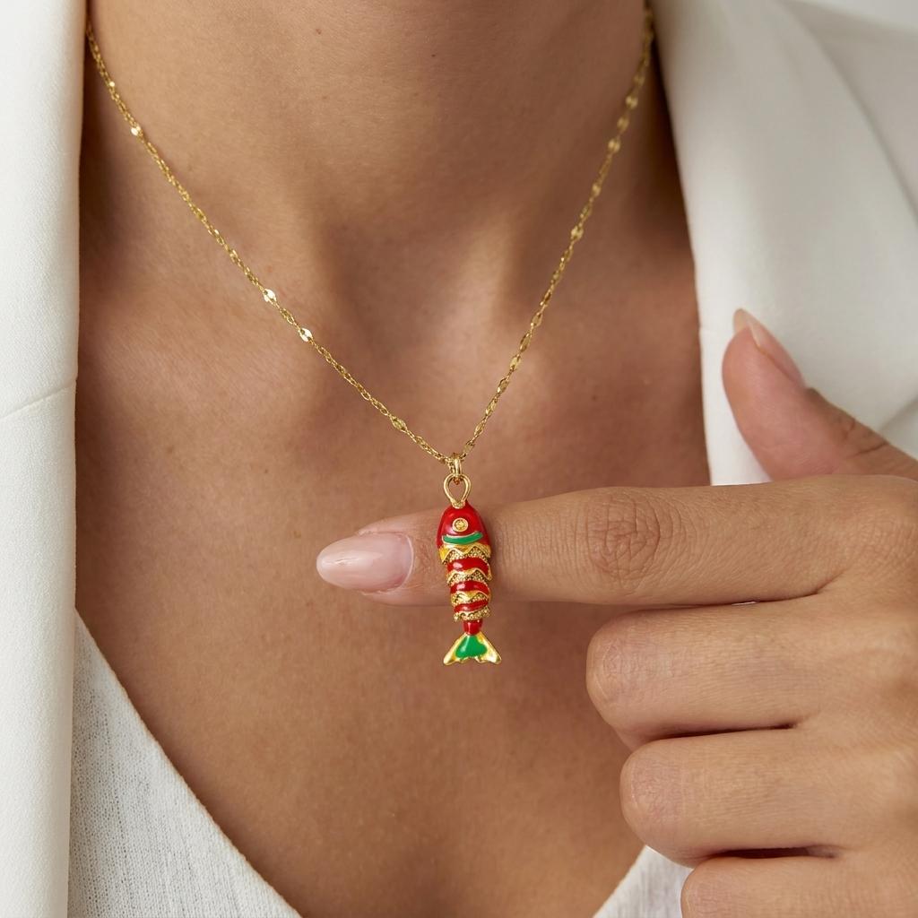 Stainless Steel Red Dripping Oil Crab Pendant Necklace For Women Vintage Punk Ocean Animal Lobster Shell Choker Party Jewelry