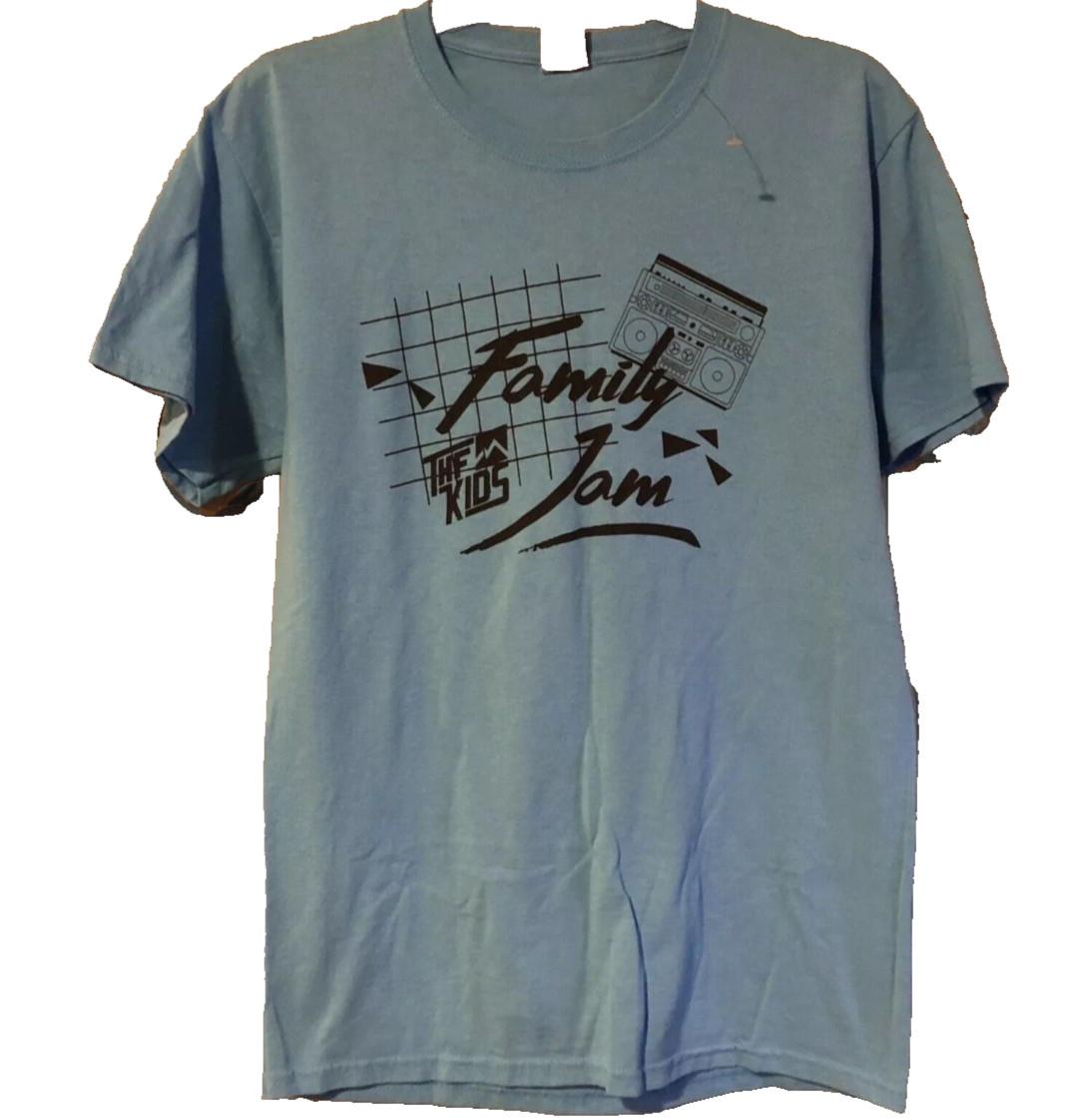 The Kids Family Jam T Shirt Mens Medium Blue Retro Boombox Graphic Tee USA Unisex T-Shirt XXL