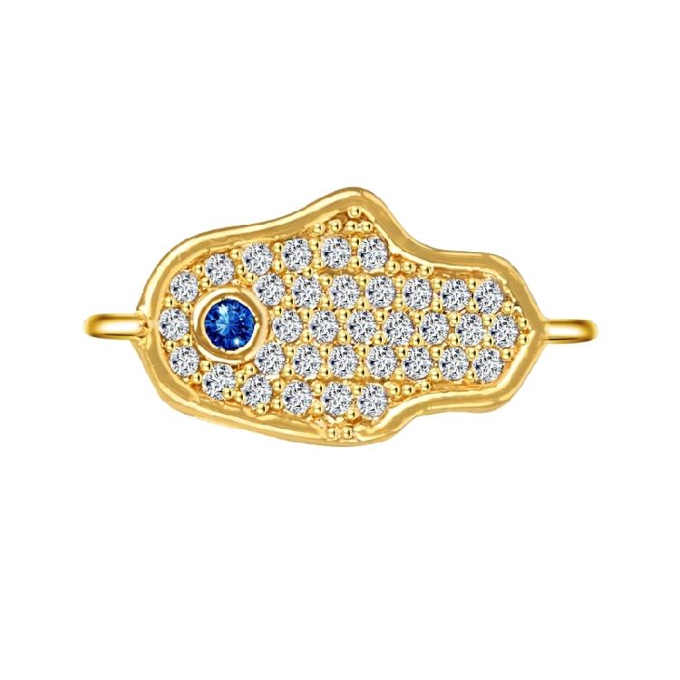 Elegant Copper Necklace and Bracelet Pendant Evil Eyes Charm with Sparkling Zirconia Handmade Jewelry Accessories