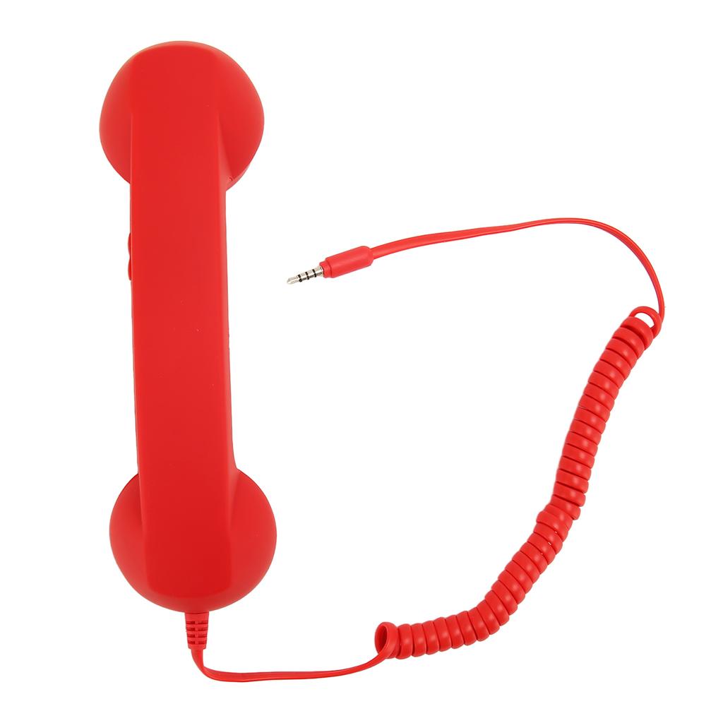 Retro Telephone Receiver Professional 3.5mm Plug Radiation Proof Wired Cellphone Handset for Smartphone PC