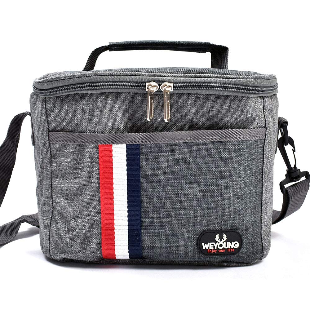 

Can hold 6 plastic bottles Tricolor line soft cooler bag Black IF-GF0121 чорний