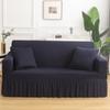 High Elastic Stretchable Cushion Couch Sofa Cover with Skirt Seersucker Sofa Slipcover Easy Fitted  Furniture Protector