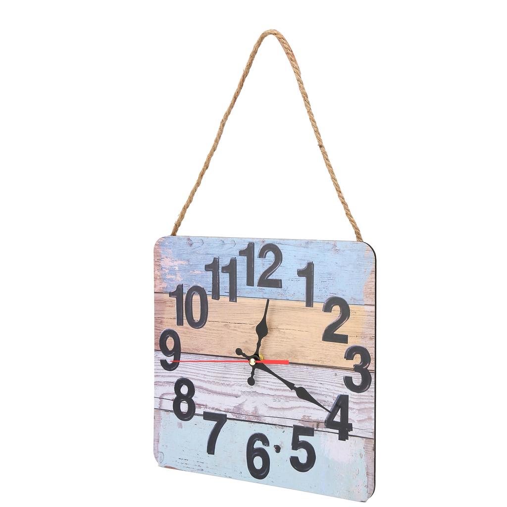 Wall Clock Square Silent Industrial Style Home Decoration Commercial Retro Decorative Clock
