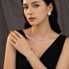 4Pcs Shiny Bridal Jewelry Set Multilayer Rhinestone Choker  Bridal Party