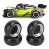 4pcs RC Drift Tire Aluminum Alloy Stable Flexible Drift Car Tyre for   1Celsius28 RC Car