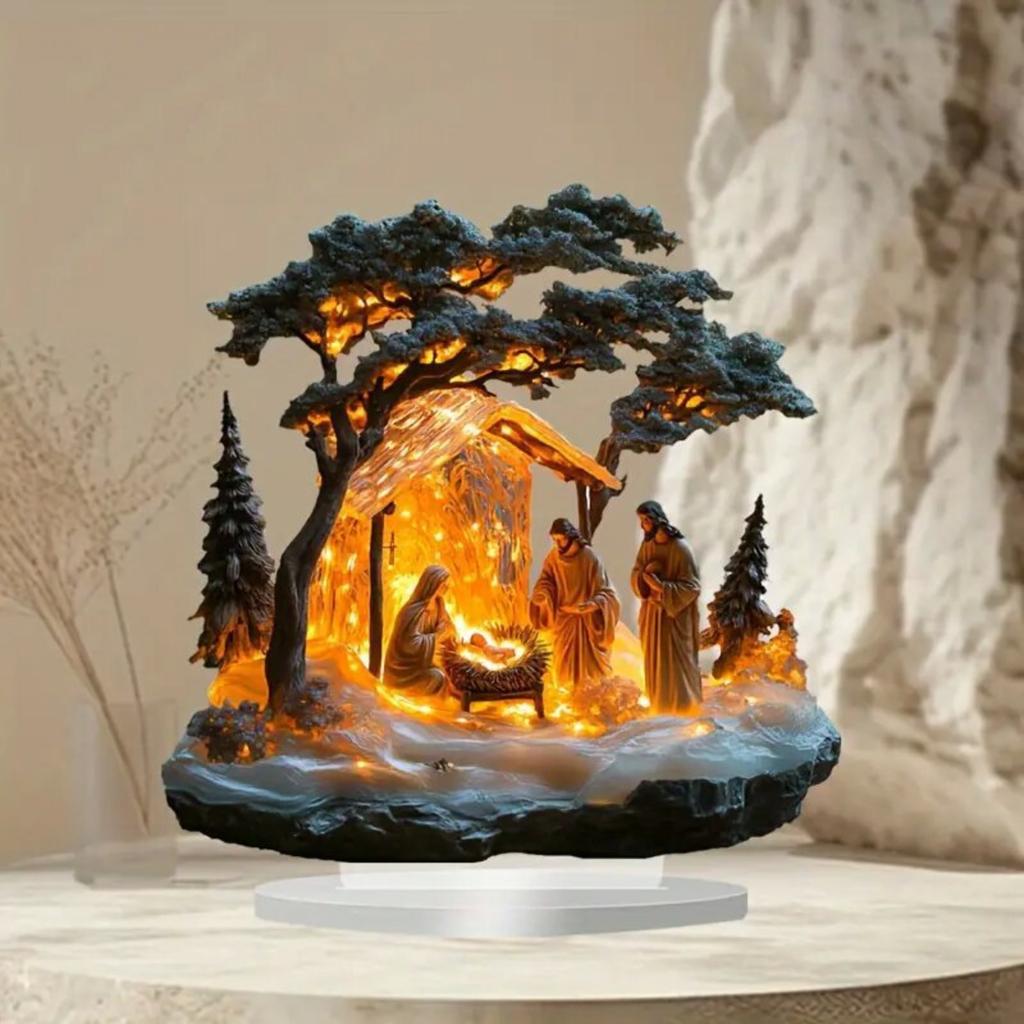 2D Snow House Desktop Decoration Ornaments Home Bedside Ornaments
