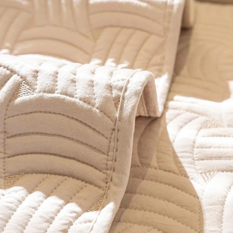 Thick Plush Sofa Covers Non-Slip Weaving Pattern Sofa Mat Solid Color Sofas Towel Couch Slipcover Pad for Living Room Protection
