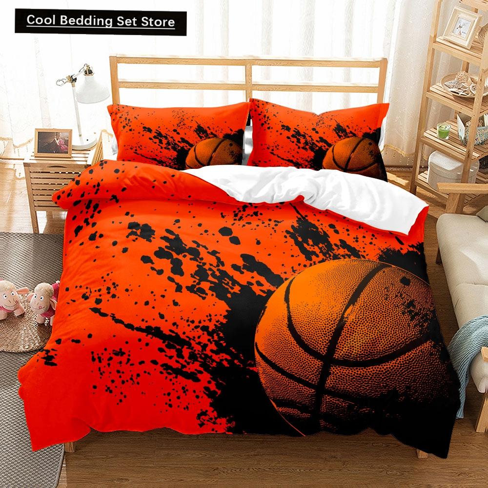Fantastic 3D Print Basketball Duvet Cover Set Uk Single Double King US Twin Full Queen King Bed Linen Set Home Textiles Bedding