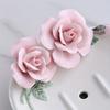 1 Stück Keramik Handgeformte Rose Haushalt Seife Seifenschale Badezimmer Waschbecken Seifenhalter Seifenschale