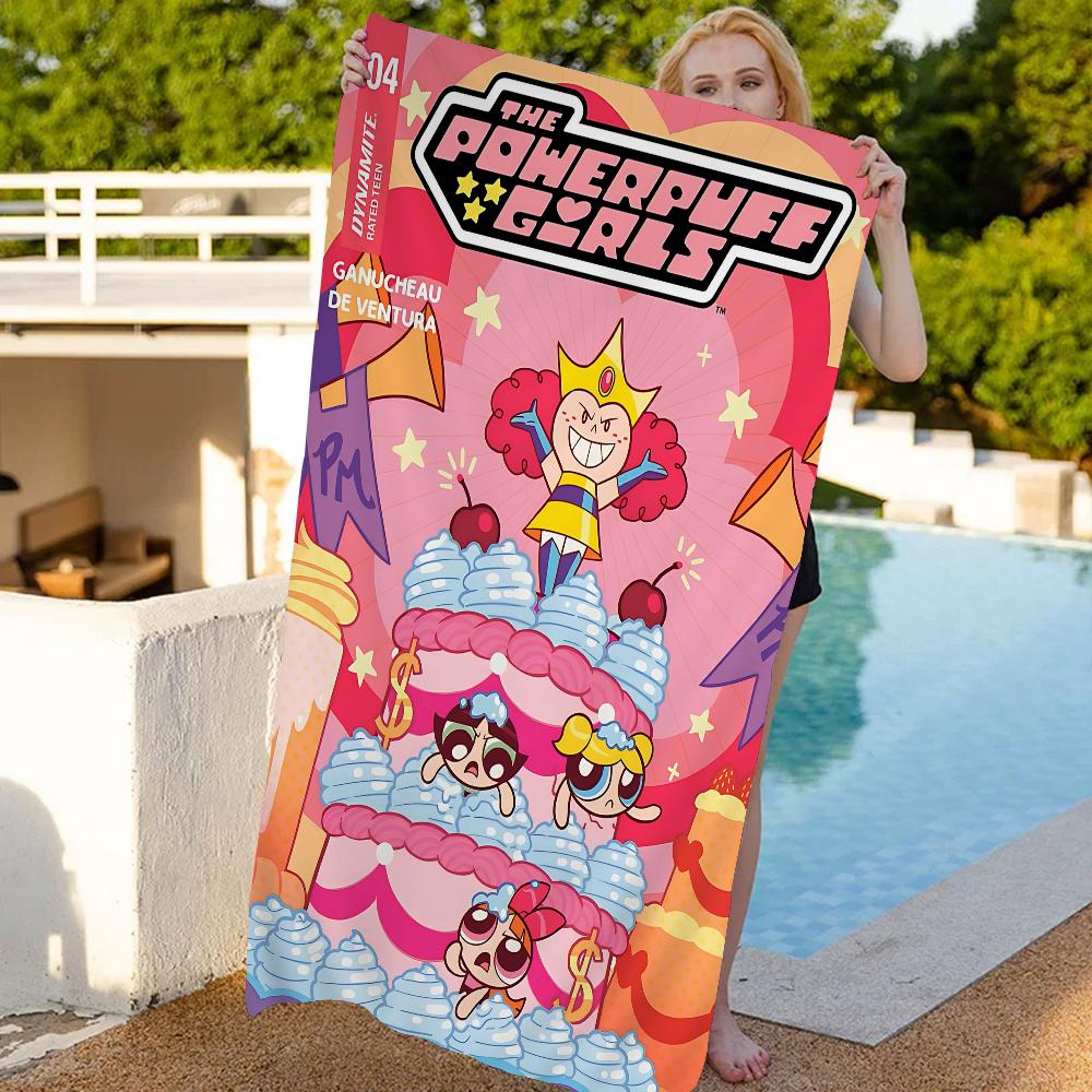 Telo Mare Cartone Animato Le Superchicche Carino Kawaii Decorazione Stanza Bagno Ragazze Bambini Asciugamani Mani Per Bagno Doccia