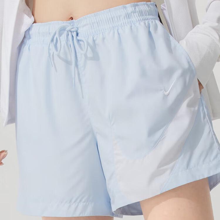 Nike Fashion Woven Breathable Ice Silk Casual Shorts Women Shorts Blue HM8980-423